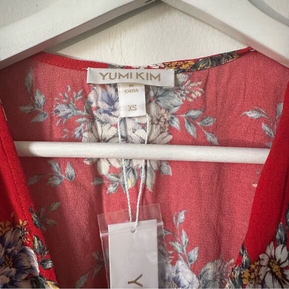 NWT Yumi Kim Red Love Wins Daisy Bouquet Red Floral Mini Wrap Dress Size XS - Picture 7 of 10